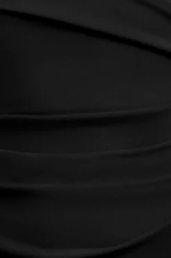 One Shoulder Evening Maxi Dress - Black by Goddiva