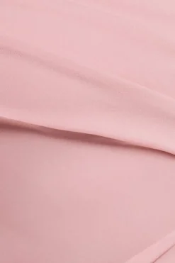 One Shoulder Scuba Crepe Evening Maxi Dress - Blush Pink by Goddiva