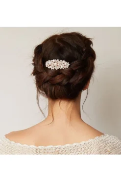 Pearl Hair Clip With Crystal by QueenMee Accessories