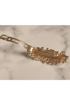 Pearl Hair Clip With Crystal by QueenMee Accessories