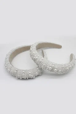 Pearl Headband With Assorted Sized Pearls Detailing by SVNX