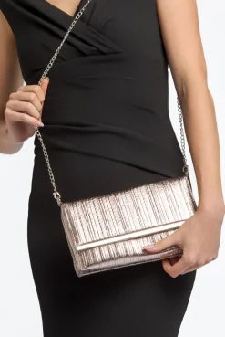 Pewter Pleated Clutch Bag by Aftershock London
