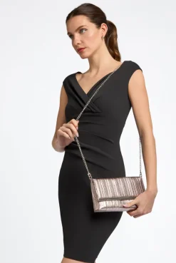 Pewter Pleated Clutch Bag by Aftershock London