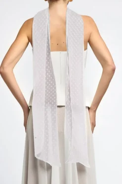 Polka Dobby Chiffon Scarf by Goddiva