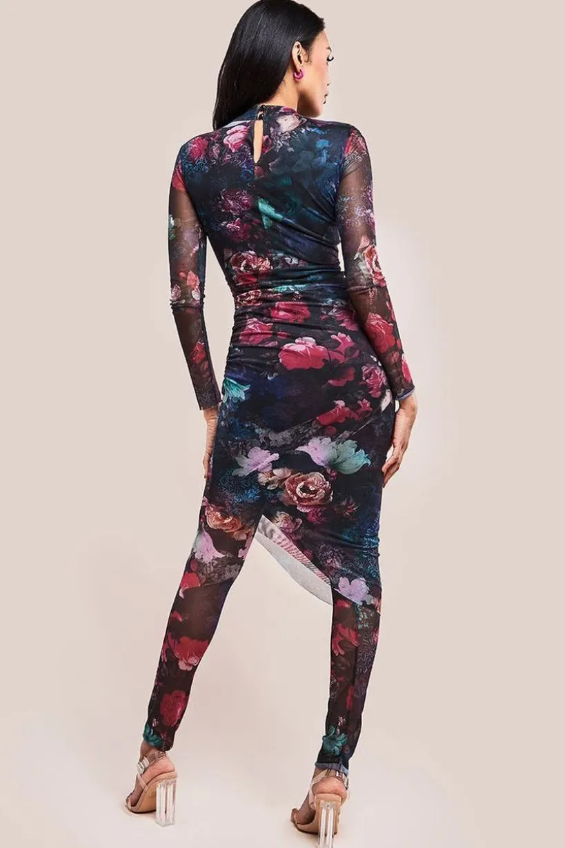 Printed Sheer Leggings - Black by Goddiva
