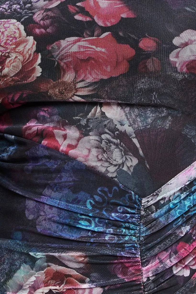 Printed Sheer Leggings - Black by Goddiva