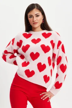 Red Heart Jumper by Liquorish