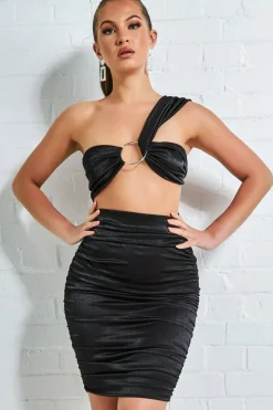 Ring Detail Bralette - Black by Goddiva