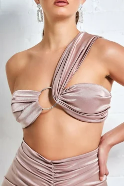 Ring Detail Bralette - Champagne by Goddiva