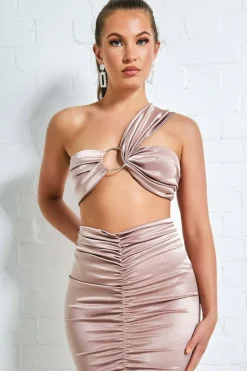 Ring Detail Bralette - Champagne by Goddiva