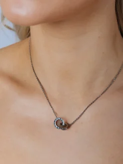 Roman Numeral Necklace In Silver by SVNX