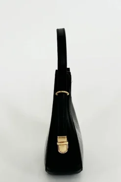 Round Shoulder Bag In Shiny Faux Croc by SVNX