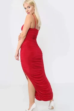 Ruched Slinky Maxi Dress by Avinci