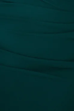 Scuba & Lace Wrap Maxi Dress - Emerald by Goddiva Plus