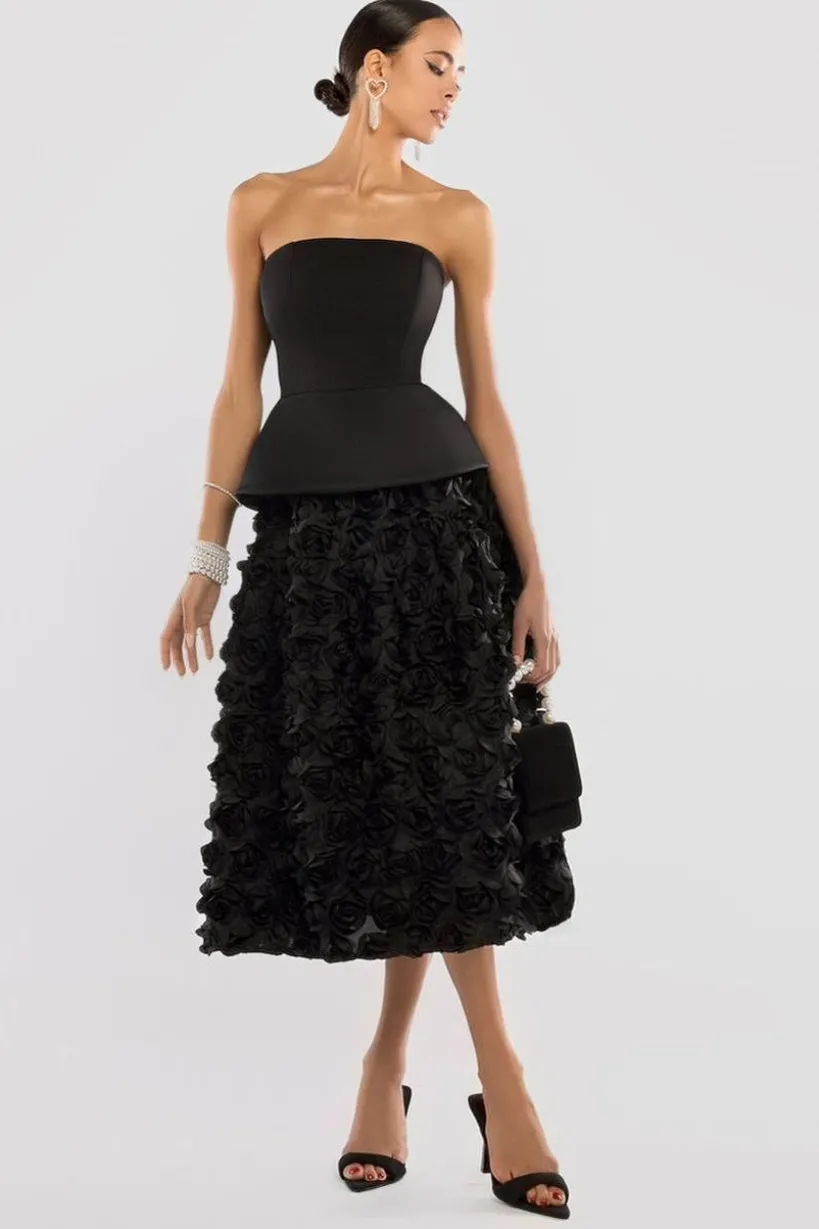 Scuba Boobtube Peplum Hem Corset by Goddiva