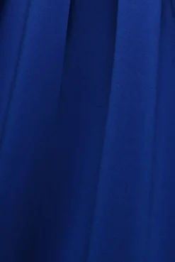 Scuba Foam Skater Midi Dress - Royal Blue by Goddiva