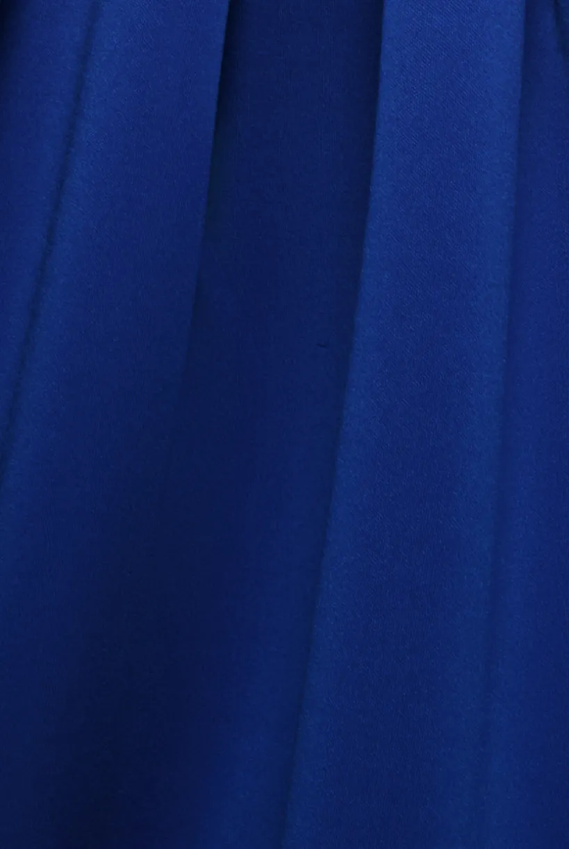 Scuba Foam Skater Midi Dress - Royal Blue by Goddiva