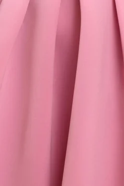 Scuba Foam Skater Midi Dress - Blush Pink by Goddiva