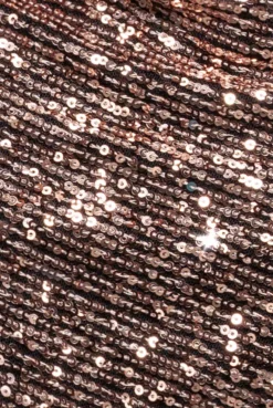 Sequin Cowl Neck Midi Dress - Champagne by Goddiva