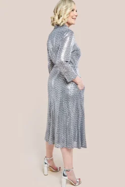 Sequin Skater Shirt - Silver by Goddiva