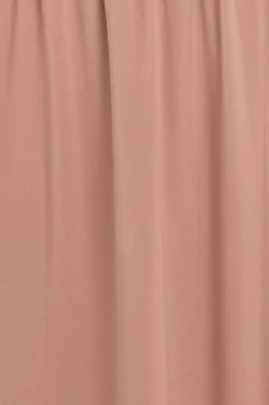 Sheer Panel Mesh Corset & Side Split Jersey Maxi Skirt & Scarf Black & Blush Pink by Goddiva