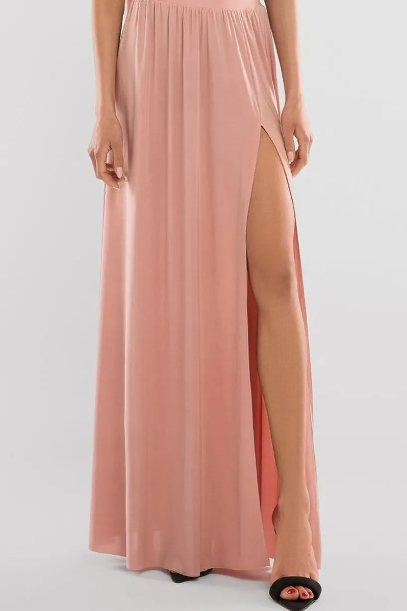 Side Split Soft Touch Maxi Skirt by Goddiva