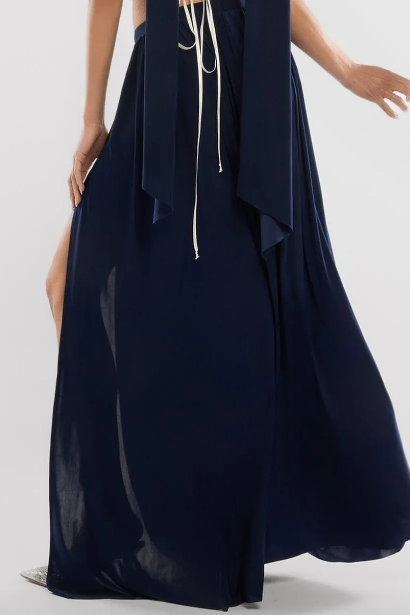 Side Split Soft Touch Maxi Skirt by Goddiva