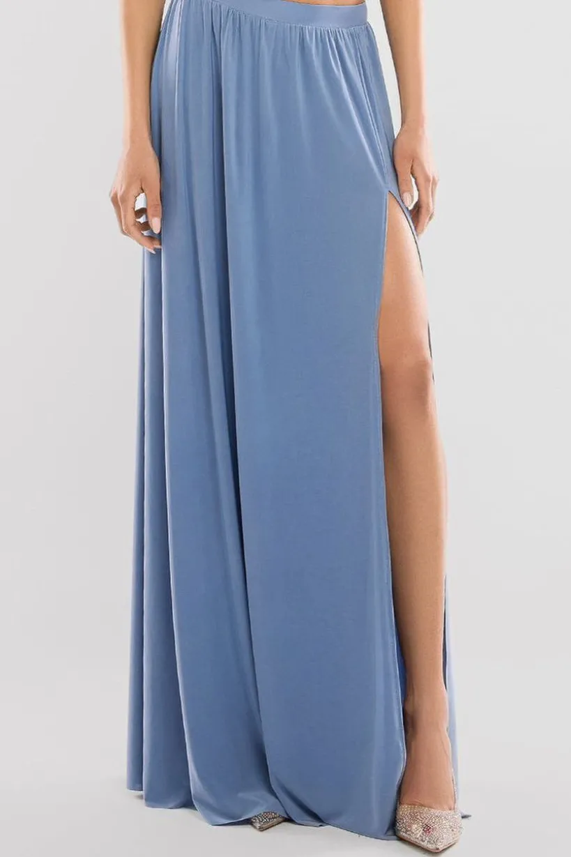 Side Split Soft Touch Maxi Skirt by Goddiva