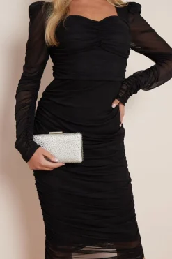 Silver Glitter Evening Clutch Bag by Aftershock London