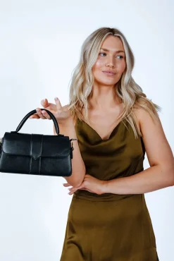 Small Crossbody Hard Top Handle Bag by SVNX