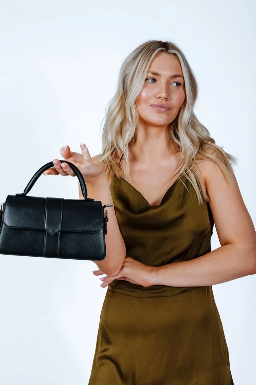 Small Crossbody Hard Top Handle Bag by SVNX