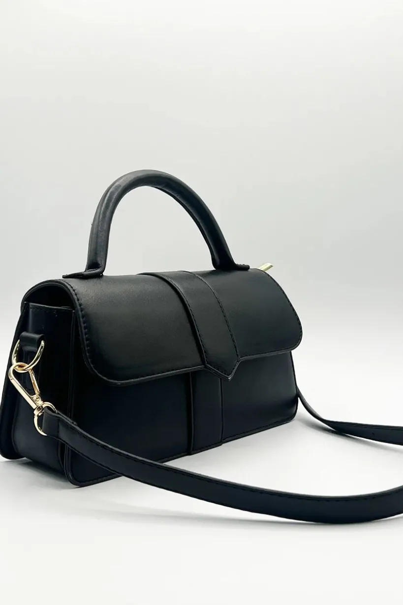 Small Crossbody Hard Top Handle Bag by SVNX