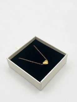Small Heart Necklace In Gold by SVNX