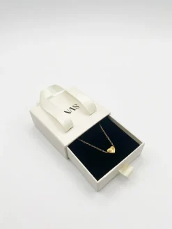 Small Heart Necklace In Gold by SVNX