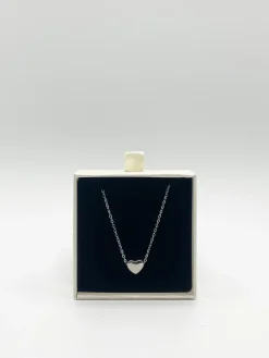Small Heart Necklace In Silver by SVNX