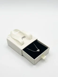 Small Heart Necklace In Silver by SVNX