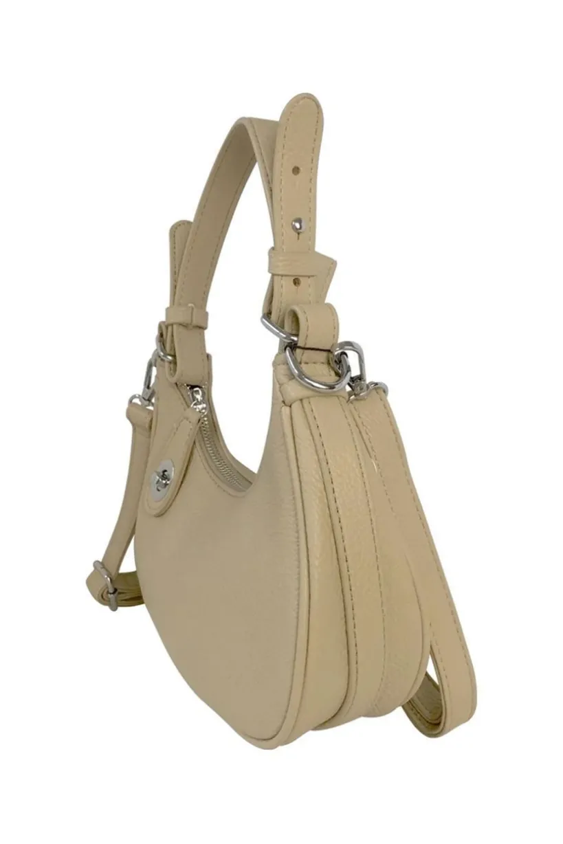 Small Turn-Lock Faux Leather Shoulder Bag by SVNX