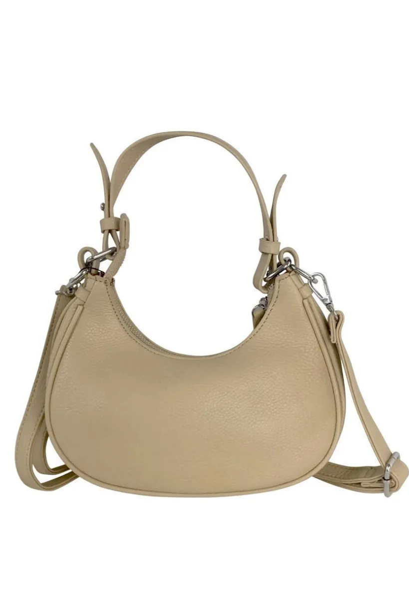 Small Turn-Lock Faux Leather Shoulder Bag by SVNX