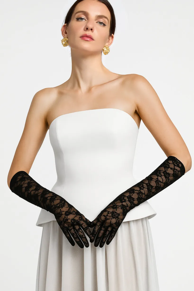 Stretch Lace Gloves by Goddiva