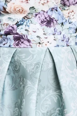 Sweetheart Floral Midi Dress - Sage Green by Goddiva