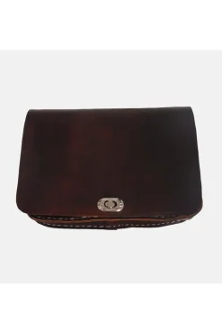 The Kenitra Cross-Body Bag In Dark Brown by Berber Leather