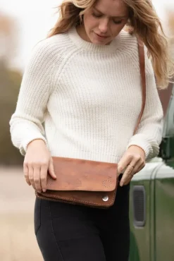 The Kenitra Shoulder Bag In Tan by Berber Leather