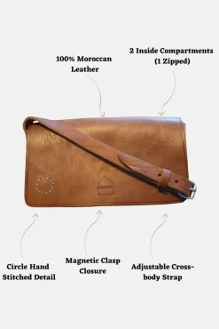 The Kenitra Shoulder Bag In Tan by Berber Leather