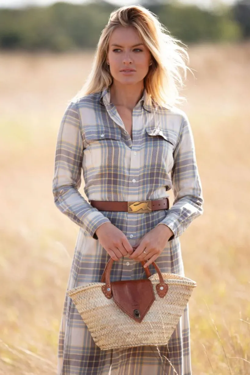 The Safi Small Rattan Beach Tote by Berber Leather