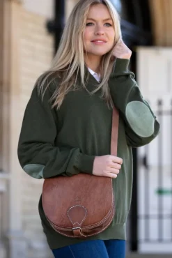 The Temara Large Saddle Bag In Tan by Berber Leather