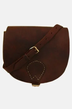 The Temara Large Saddle Bag In Dark Brown by Berber Leather