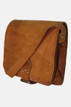 The Temara Square Saddle Bag In Tan by Berber Leather