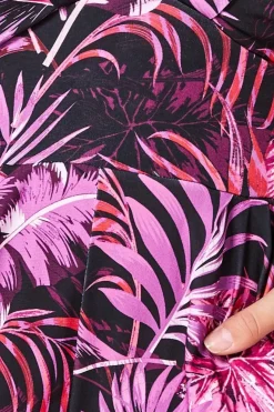 Tropical Print Jumpsuit - Purple by Goddiva