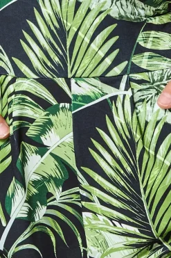Tropical Print Jumpsuit - Green by Goddiva