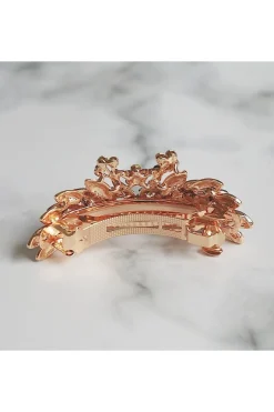 Vintage Hair Clip Pink Peacock by QueenMee Accessories